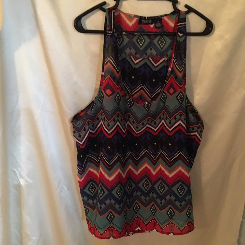 Geo Pattern Hi/Lo Tank Top